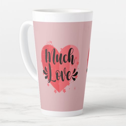 Much Love Big Heart Latte Mug