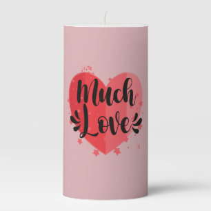 Much Love, Big Heart Pillar Candle