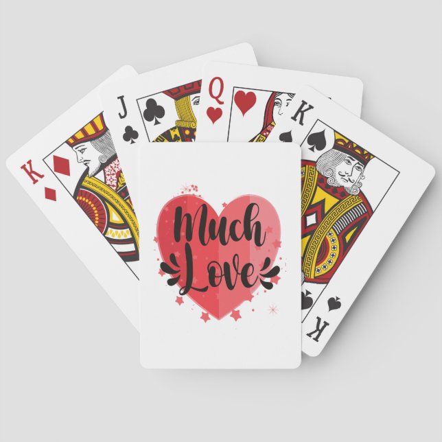 Much Love, Big Heart Poker Cards (Back)