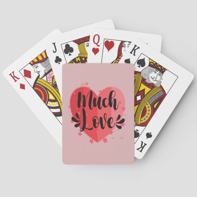 Much Love, Big Heart Poker Cards (Back)