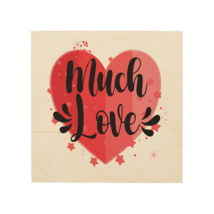 Much Love, Big Heart Wood Wall Art
