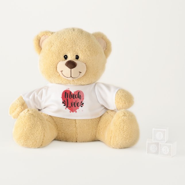 Much Love Text Template Teddy Bear (In Situ)