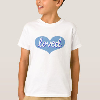 MUCH LOVED - Adored - Blue love heart T-Shirt