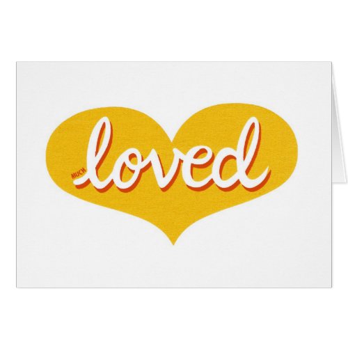 MUCH LOVED _ Adored _ yellow love heart _