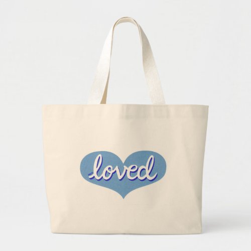Much Loved _ Blue love heart _Baby boy travel tote