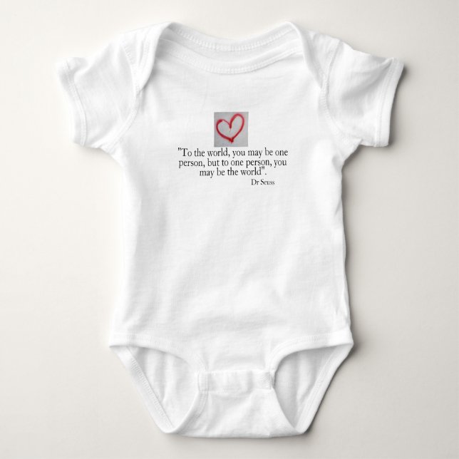 MUCH LOVED -Graffiti heart & love quote - boy/girl Baby Bodysuit (Front)