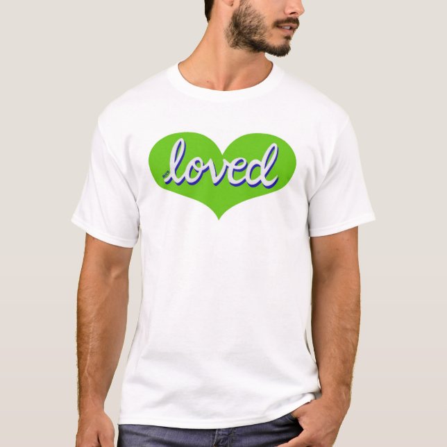 MUCH LOVED - Green love heart - T-Shirt (Front)