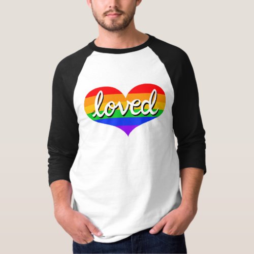 MUCH LOVED _ Rainbow love heart _ T_Shirt
