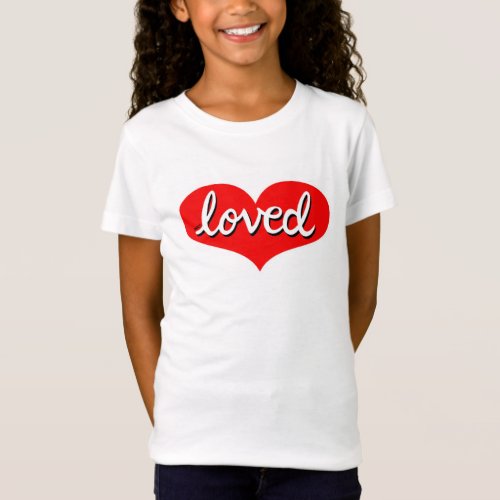 Much Loved _Red love heart _ T_Shirt