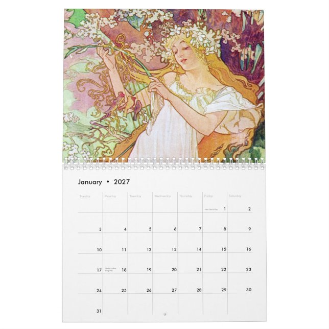 Mucha 2012 calendar (Jan 2027)