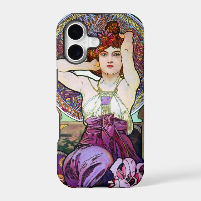 Mucha Amethyst Iphone Case (Back)