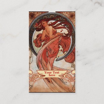 Mucha Art Nouveau - Art Deco Business Cards by IrishPirateQueen at Zazzle
