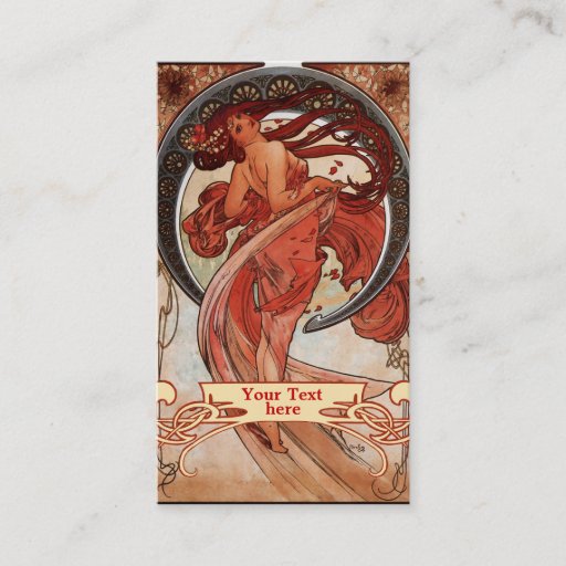 Customizable Mucha Art Nouveau - Art Deco Business Cards