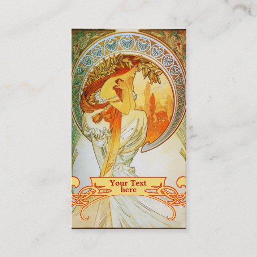 Customizable Mucha Art Nouveau - Art Deco Business Cards