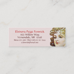 Mucha Art Nouveau Bookmark Skinny Business Card