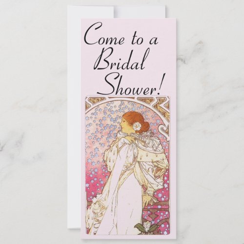 Mucha Art Nouveau Bridal Shower Invitation