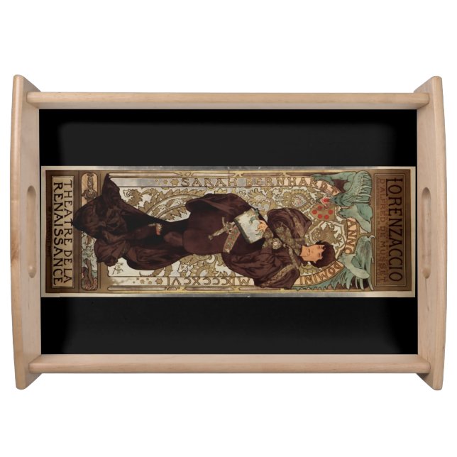Mucha Art Nouveau Lorenzaccio Serving Tray (Front)