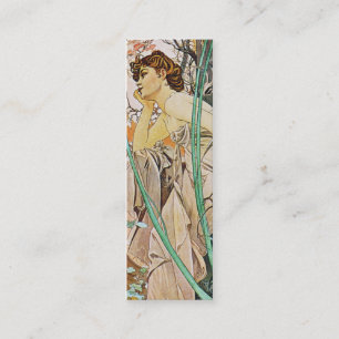 Mucha Art Nouveau Reverie Bookmark Business Cards