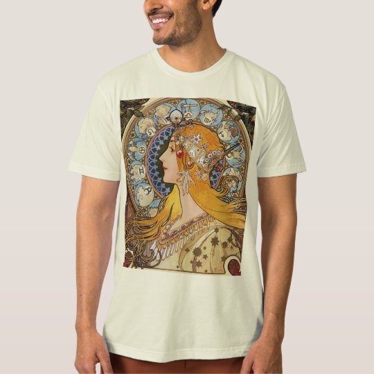 Mucha Art Nouveau T-Shirt - Zodiac - La Plume