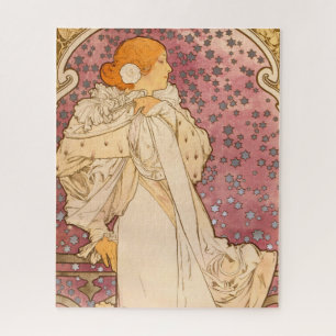 Mucha Art Nouveau Woman Beauty Jigsaw Puzzle