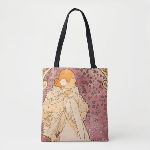 Mucha Art Nouveau Woman Beauty Tote Bag