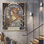 Mucha Art Nouveau Woman Vintage French Zodiac Poster<br><div class="desc">A very beautiful vintage travel poster advertising bicycle sports in the 1900s. Check out our shop for more Vintage Posters.</div>