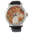 Mucha Art Nouveau Wrist Watch