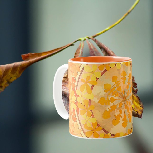 Mucha - Autumn foliage no2 -1902 Two-Tone Coffee Mug (Creator Uploaded)