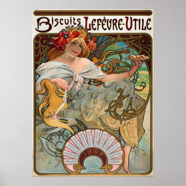 Mucha - Biscuits 1896 Poster (Front)