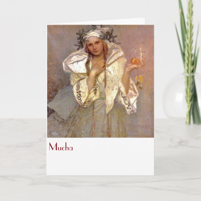 Mucha, Christams in America Holiday Card (Front)