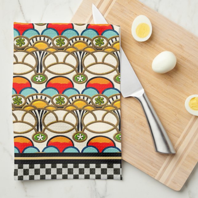 Mucha Cliff Japanese Art Deco Towel (Quarter Fold)