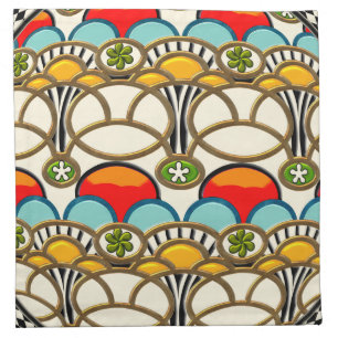 Mucha & Cliff (Set of 4 Cocktail Napkins) Napkin
