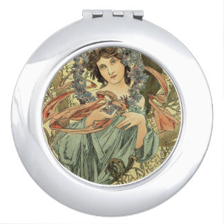Mucha December Compact Mirror