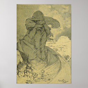 Mucha - Fevrier Cocorico Poster