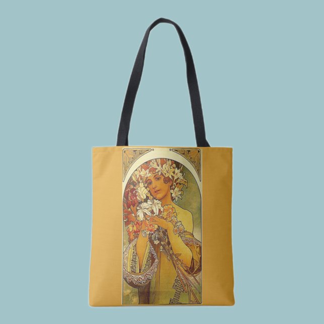 Mucha flowers tote bag (Creator Uploaded)