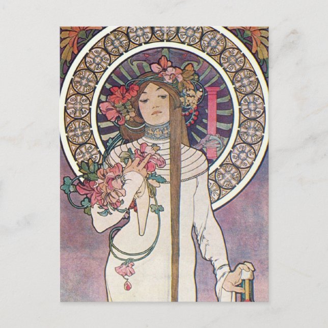 Mucha Goddess Postcard (Front)