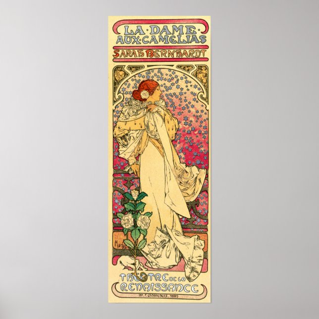 Mucha - La Dame Aux Camelias Poster (Front)