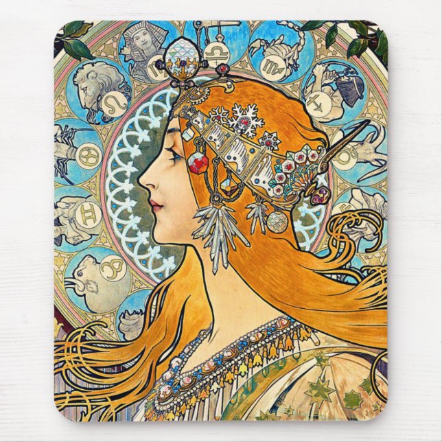 Mucha La Plume Mouse Pad (Front)