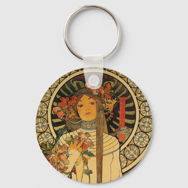 Mucha La Trappistine Keychain (Front)