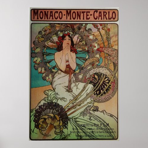 Mucha _ Monaco Monte Carlo Poster