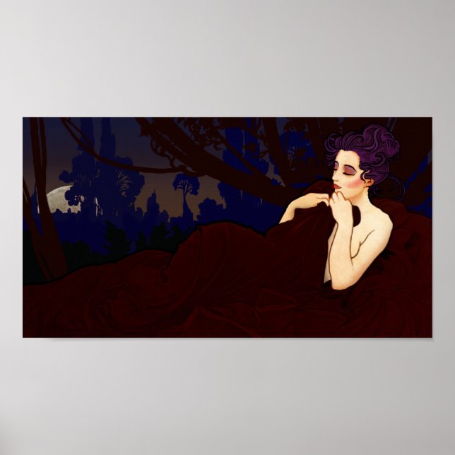 Mucha Moon-Rise Print (Front)