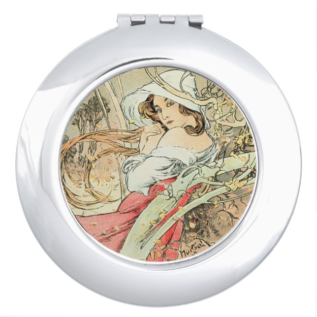 Mucha November Compact Mirror (Front)