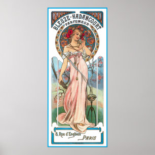 Mucha Poster Print:  Perfume Ad