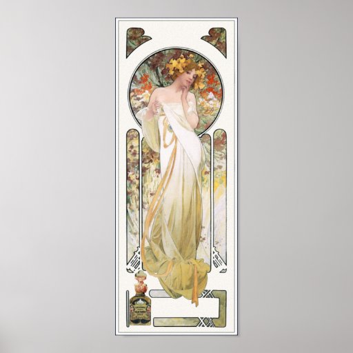 Mucha Poster Print: Sylvais Perfume Ad | Zazzle