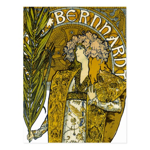 Mucha - Sarah Bernhardt - Gismonda Postcard | Zazzle