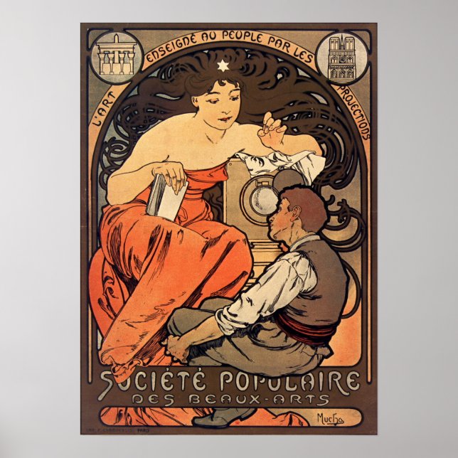 Mucha - Société Populaire Des Beaux-Arts Poster (Front)