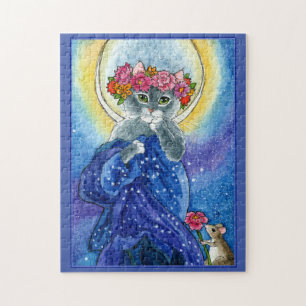 Mucha Spring Cat spoof jigsaw puzzle