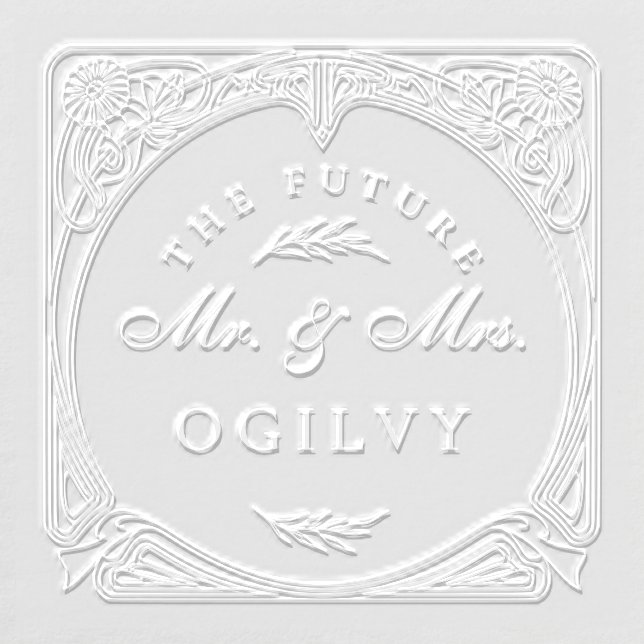 Mucha Style Art Nouveau Engagement Embosser Gift (Design)