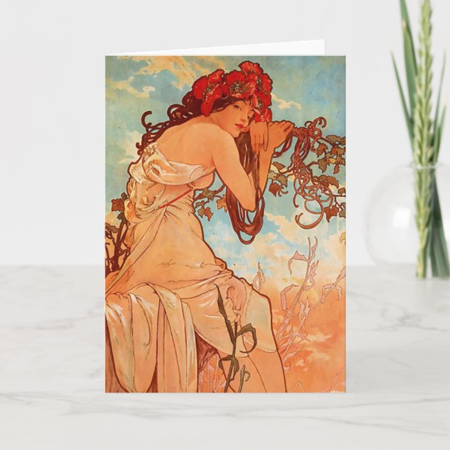 Mucha Summer Card (Front)