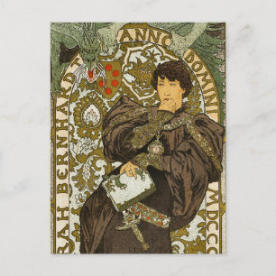 Mucha - Theater - Lorenzaccio - Art Nouveau Postcard